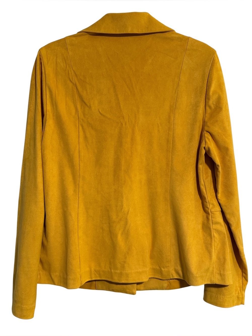Chico’s Mustard Yellow Faux Suede Jacket - Picture 7 of 7